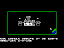 Heritage (ZX Spectrum) screenshot: Earth orbit station
