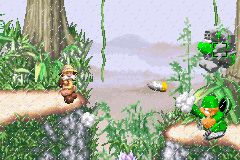 Sabre Wulf (Game Boy Advance) screenshot: Look out below!