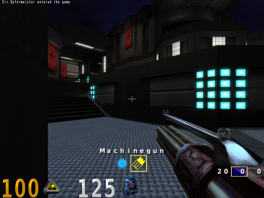 OpenArena (Windows) screenshot: Joining the arena