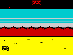 Bloody Sands (ZX Spectrum) screenshot: End of level