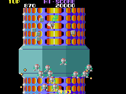 Nova 2001 (Arcade) screenshot: Many enemies on stage 1