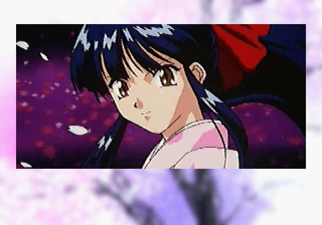 Sakura Taisen (SEGA Saturn) screenshot: Introducing the characters: Sakura, the title heroine.