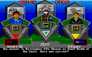 Sporting Triangles (Atari ST) screenshot: Maybe this question was a bad idea