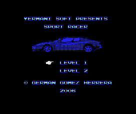 Sport Racer (MSX) screenshot: Title screen