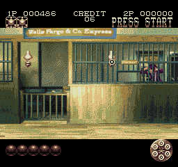 Lethal Enforcers II: Gun Fighters (SEGA CD) screenshot: Using bombs