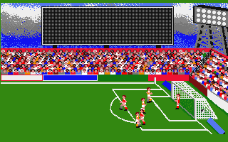 Football Manager (Amiga) screenshot: Ball in the net