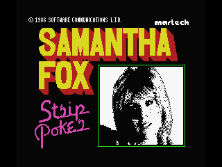 Samantha Fox Strip Poker (MSX) screenshot: Title screen