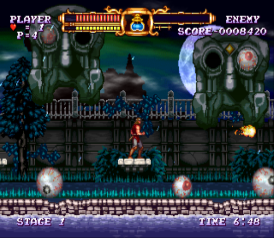 Castlevania: The Adventure - ReBirth (Wii) screenshot: Giant eyeballs