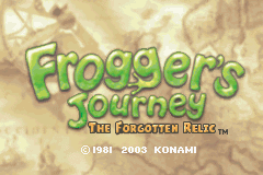 Frogger's Journey: The Forgotten Relic (Game Boy Advance) screenshot: Your journey begins...