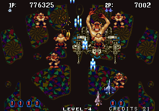 Aero Fighters 2 (Arcade) screenshot: Monkey boss