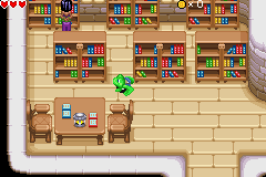 Frogger's Journey: The Forgotten Relic (Game Boy Advance) screenshot: Books!!! Sigh.