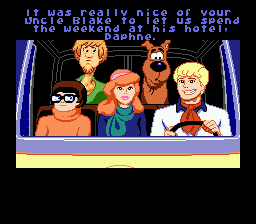 Scooby-Doo Mystery (Genesis) screenshot: The gang on there way to the hotel