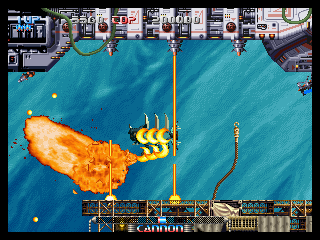 Pulstar (Neo Geo) screenshot: Note to self: ship is not laser proof