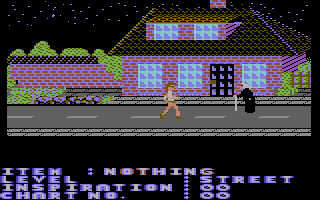 To be on Top (Commodore 64) screenshot: An old lady can't do any harm? Well, this one can...