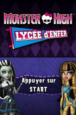 Monster High: Ghoul Spirit (Nintendo DS) screenshot: French Title Screen