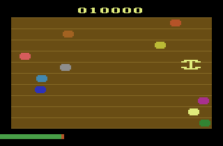 SCSIcide (Atari 2600) screenshot: Playing with the over-sized drive head.