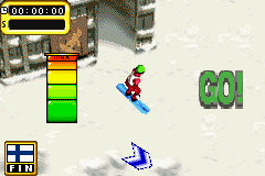 Salt Lake 2002 (Game Boy Advance) screenshot: Starting in Snowboard slalom