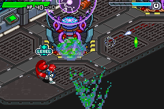Scurge: Hive (Game Boy Advance) screenshot: The warp drive has been infected!