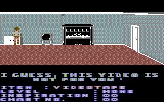 To be on Top (Commodore 64) screenshot: Picking up a tape