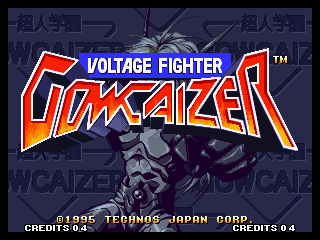 Voltage Fighter Gowcaizer (Neo Geo) screenshot: Title screen