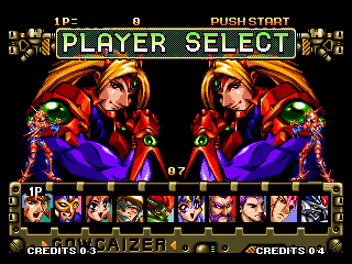 Voltage Fighter Gowcaizer (Neo Geo) screenshot: Player selection