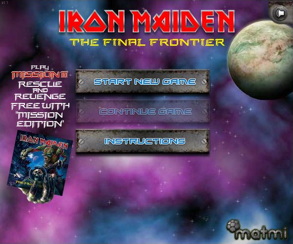 Screenshot of Iron Maiden: The Final Frontier (Browser, 2010) - MobyGames