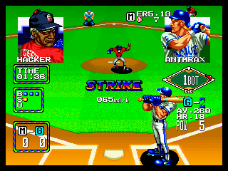Baseball Stars 2 (Neo Geo) screenshot: Strike!