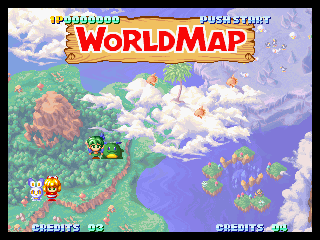 Twinkle Star Sprites (Neo Geo) screenshot: Map of the game world