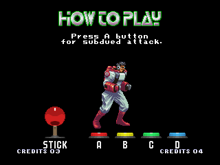 Galaxy Fight: Universal Warriors (Neo Geo) screenshot: Instructions