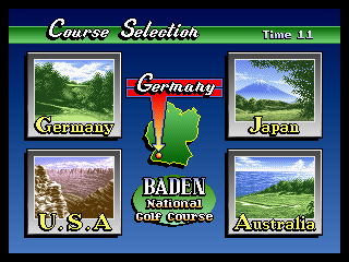 Neo Turf Masters (Neo Geo) screenshot: Golf course selection