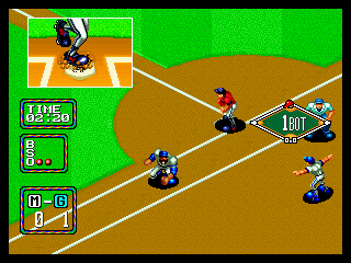 Baseball Stars 2 (Neo Geo) screenshot: Was he in or out?
