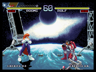Galaxy Fight: Universal Warriors (Neo Geo) screenshot: Time to fight