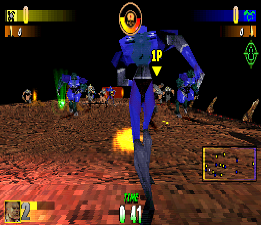 Rageball (PlayStation) screenshot: Camera: Close Range.