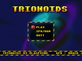 Trionoids (Atari ST) screenshot: Main menu