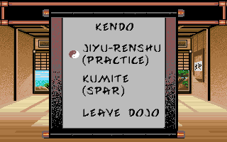 Budokan: The Martial Spirit (Amiga) screenshot: Kendo Dojo