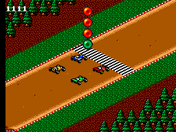 Buggy Run (SEGA Master System) screenshot: Start of the first race in the 1 player Race mode