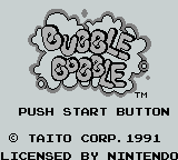 Bubble Bobble (Game Boy) screenshot: Title