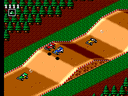 Buggy Run (SEGA Master System) screenshot: Jump in the beginner track 1