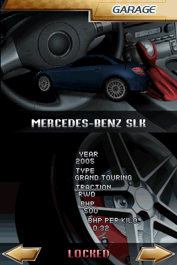 Corvette Evolution GT (Nintendo DS) screenshot: Mercedes-Benz SLK