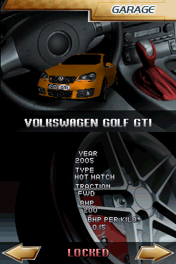 Corvette Evolution GT (Nintendo DS) screenshot: Volkswagen Golf GTI