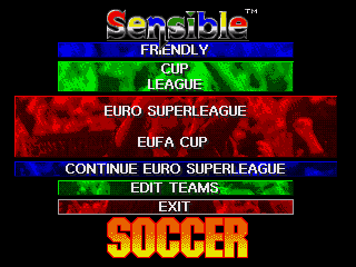 Championship Soccer '94 (SEGA CD) screenshot: Game modes in Club mode
