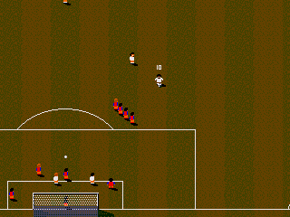Championship Soccer '94 (SEGA CD) screenshot: Taking a free kick