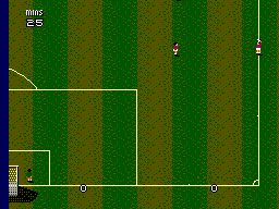 Sensible Soccer: European Champions (SEGA Master System) screenshot: No teammates to give the ball to...