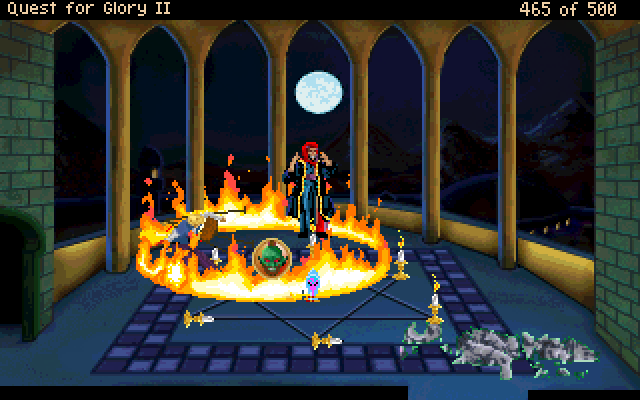 Quest for Glory II: Trial by Fire (Windows) screenshot: Stopping the summoning ritual