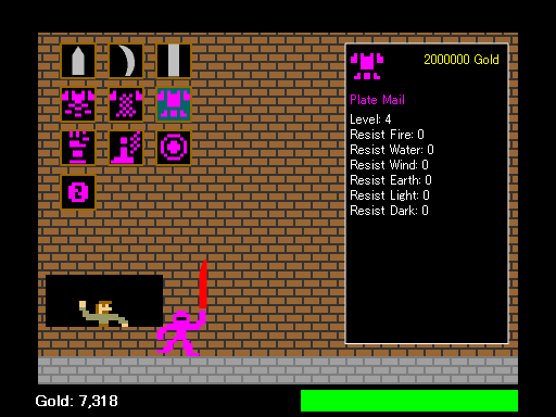Ginormo Sword (Browser) screenshot: Getting better equipment, for lots of gold of course.