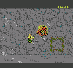 King Neptune's Adventure (NES) screenshot: Another tough boss with homing projectiles.