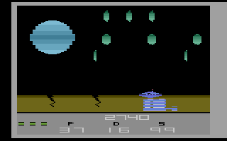 Sentinel (Atari 2600) screenshot: Plenty of targets to shoot at!