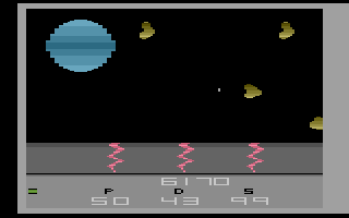Sentinel (Atari 2600) screenshot: As usual, your sentinel is under attack...