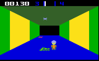 Sewer Sam (Intellivision) screenshot: Trapped...and the alligator closes in...