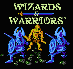 Wizards & Warriors (NES) screenshot: Attract Screen